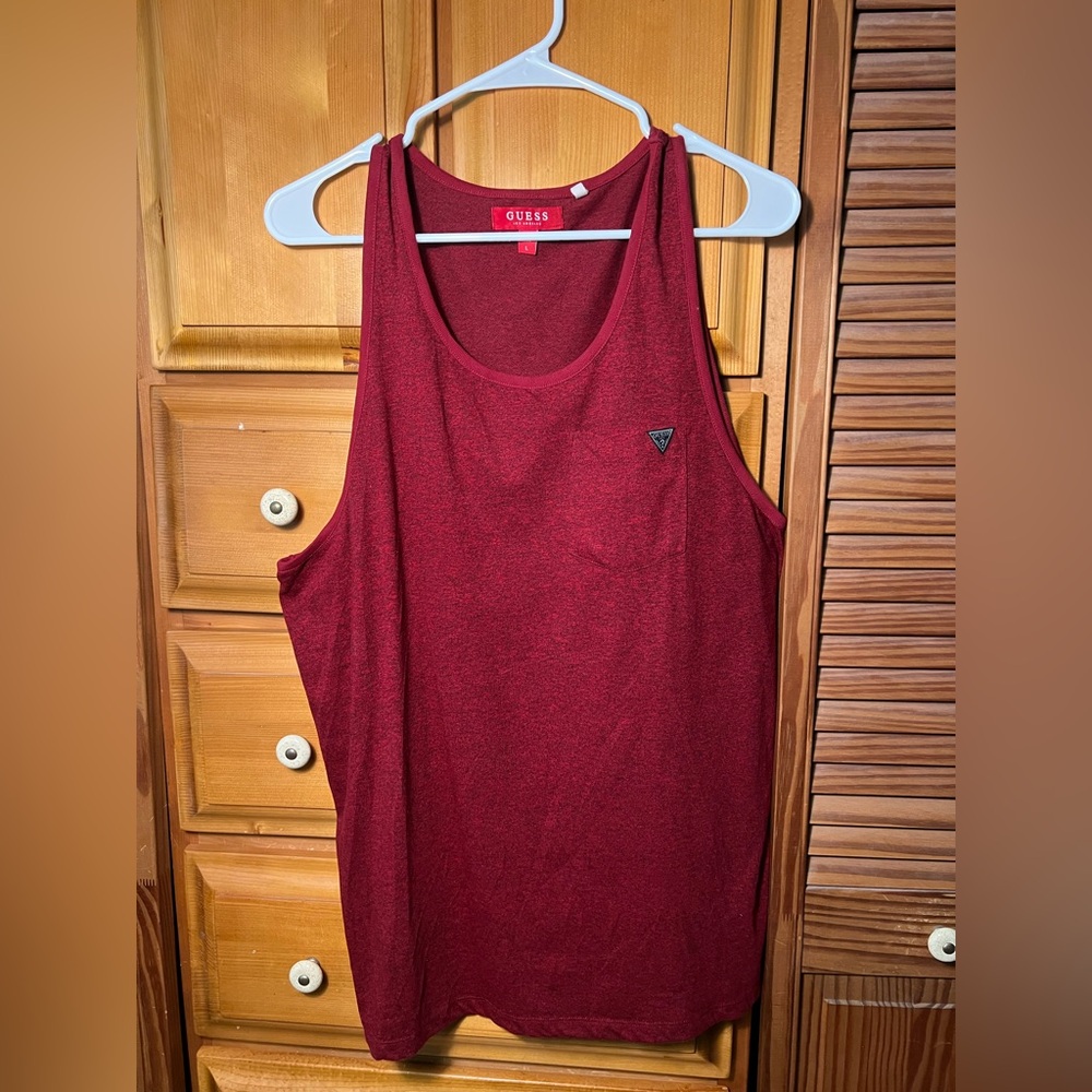 Guess Burgundy Sleeveless Top
